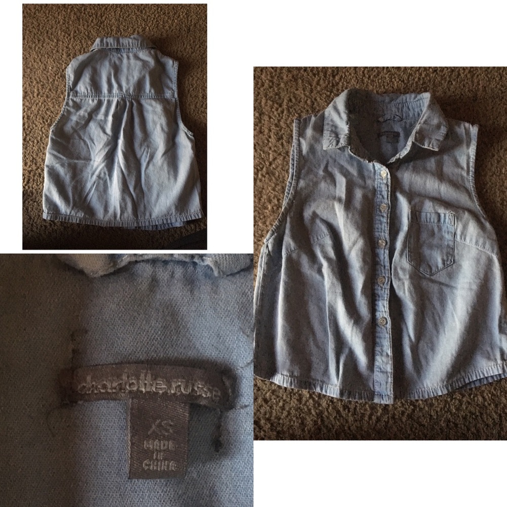 Light wash button up